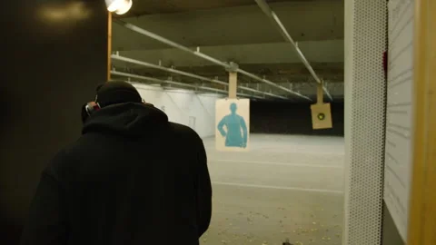 GUN RANGE 1 Stock Footage 306380018