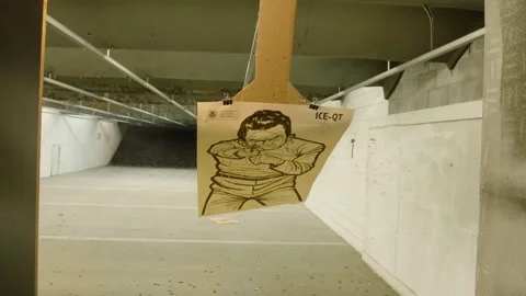 GUN RANGE 8 Video stock 306380549