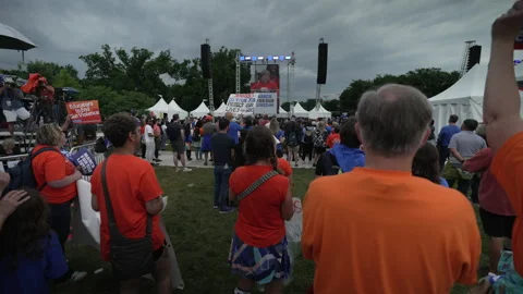 Gun Reform Protest March for Our Lives Washington DC 2022 16 Video stock 197094271