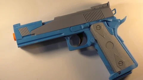 A gun rotating on the wheel Stock Footage 110858925