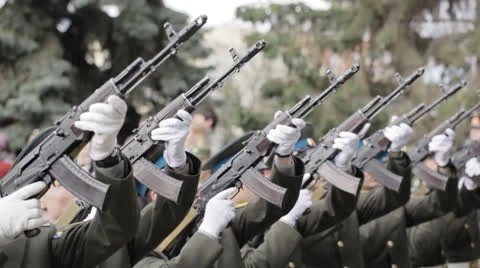 Gun salute. 스톡 동영상 23304260