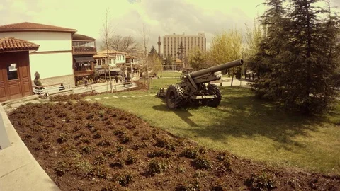 Gun of the Second World War Old Ankara Stock Footage 77872405