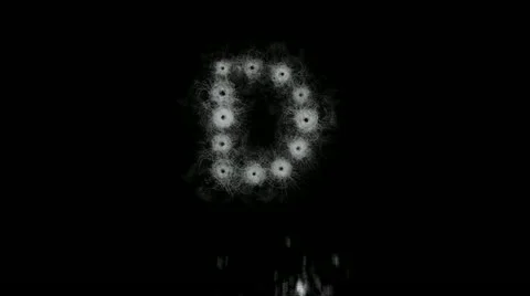Gun shots in Glass forming letters D E F Stock Footage