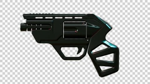 Gun Side View02 Alpha Stock Illustration