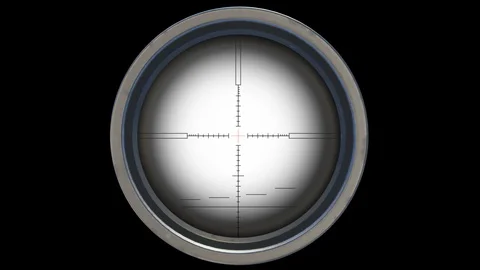 Gun Sight. Sniper Scope. Video stock 90944935