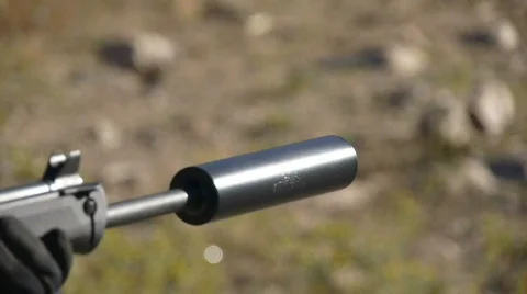 Gun with a Silencer Stock Footage 839157