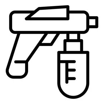 Gun spray icon outline vector. Painter air Stock Illustration