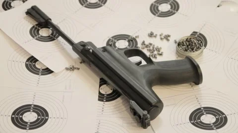 Gun, target 스톡 동영상 59560747
