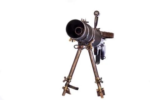 Gun on tirpod Stock Photos