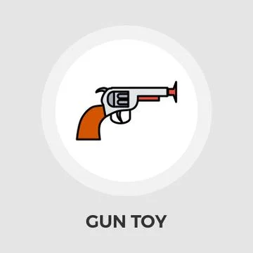 Gun Toy Flat Icon Stock Illustration
