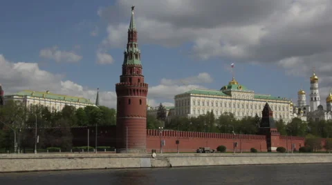 Gun at the walls of the Kremlin Stock Footage 5407607