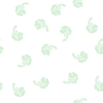 Gun weapon glyph seamless pattern sign Stock Illustration