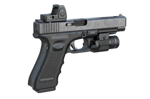 Gun weapon handgun Stock Illustration