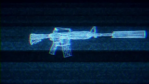 Gun Weapon Holograms Vj Loop Vidéo 125056612