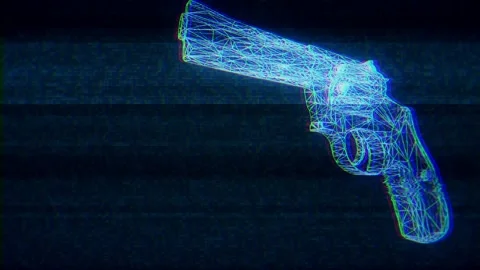 Gun Weapon Holograms Vj Loop 스톡 동영상 125057671