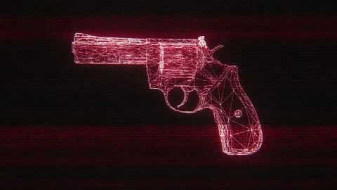 Gun Weapon Holograms Vj Loop 스톡 동영상 125058299