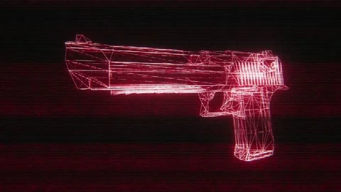 Gun Weapon Holograms Vj Loop 스톡 동영상 125059163
