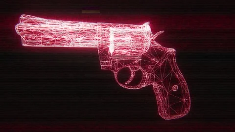Gun Weapon Holograms Vj Loop 스톡 동영상 125059202