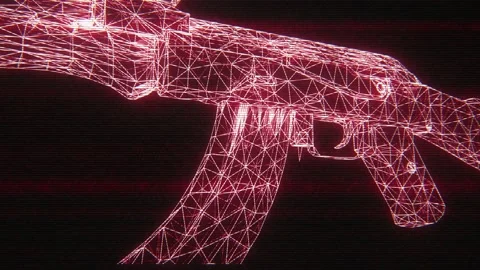 Gun Weapon Holograms Vj Loop 스톡 동영상 125059369