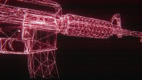 Gun Weapon Holograms Vj Loop 스톡 동영상 125059702