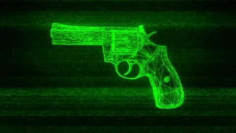 Gun Weapon Holograms Vj Loop 스톡 동영상 125074823