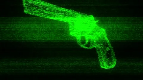 Gun Weapon Holograms Vj Loop 스톡 동영상 125088218
