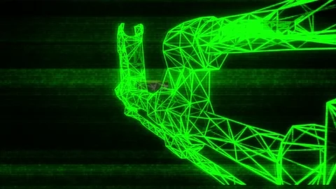 Gun Weapon Holograms Vj Loop 스톡 동영상 125088326