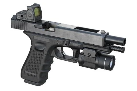 Gun weapon pistol Stock Illustration