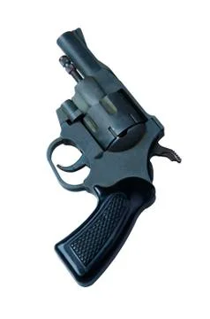 Gun on white background Stock Photos