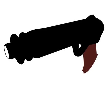 Gun on white Stock Illustration