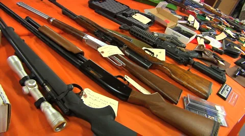 GunAuction02 Stock Footage