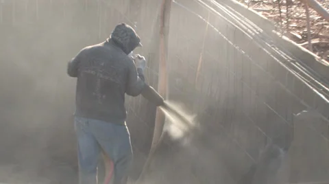 Gunite Shotcrete Pool Construction 動画素材 37037377