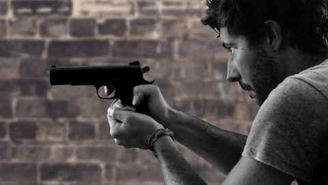 Gunman Sneak attack Video stock 77826677