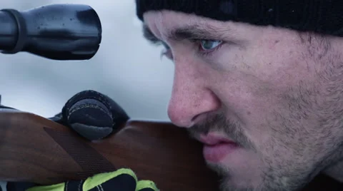 Gunman in the Snow Stock-Footage 33638962