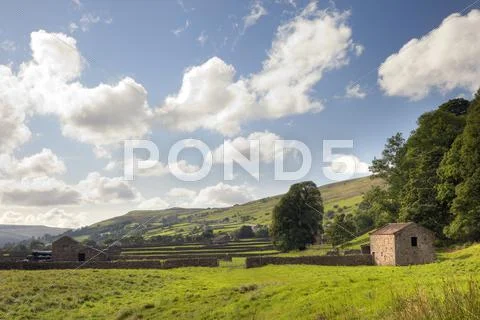 Gunnerside, yorkshire Stock Photos