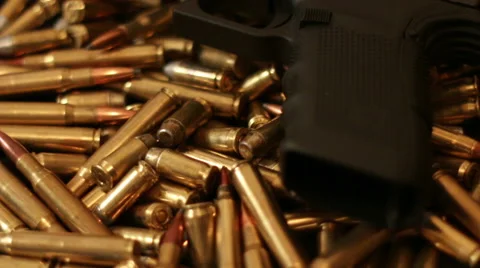 Guns &amp; Bullets Stock Footage 60062661