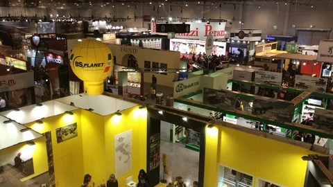 Guns show during Weapon and Security HIT vicenza 2018 Stock-Footage 85886315