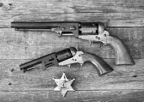 The guns that won the west. Stock Photos
