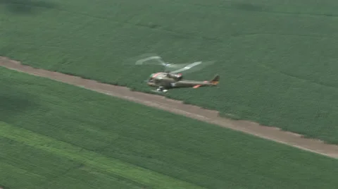 Gunship shot from above Stock Footage 45415958