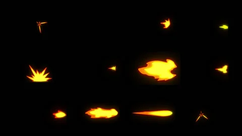 Gunshot Elements | Motion Graphics Pack Stock Footage 132823521