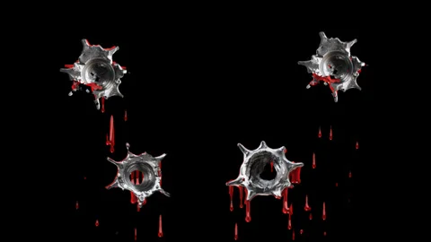Gunshot Muzzle Flash effect isolated render 3d Stock Footage 332051106