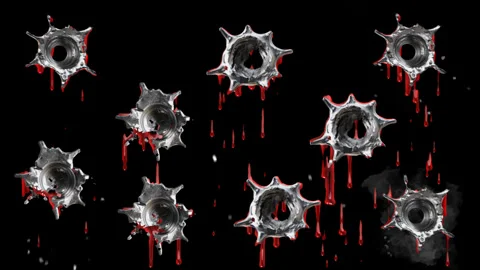 Gunshot Muzzle Flash effect isolated render 3d Stock Footage 332053287