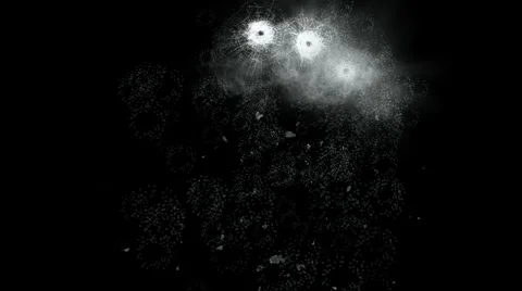 Gunshots circle Stock Footage 1020287