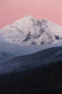 Gunsight Mountain Post Sunset Stock Photos
