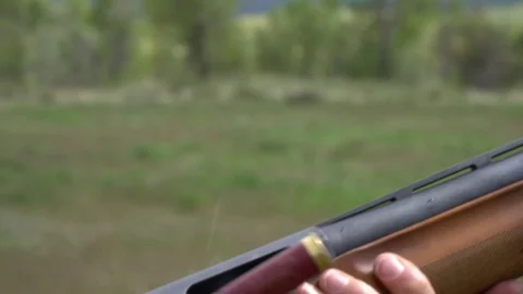 Guns,Reloading a shotgun 動画素材 77353881