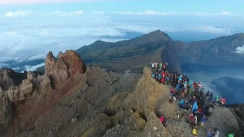 Gunung Rinjani Video stock 220502749