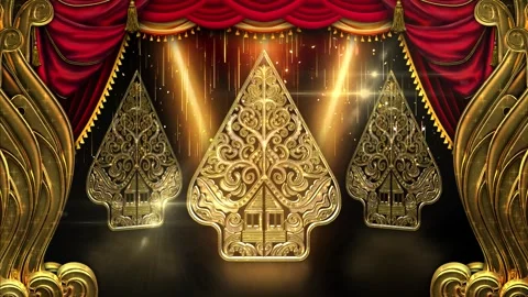 Gunungan Wayang Background Stock Footage 343067532