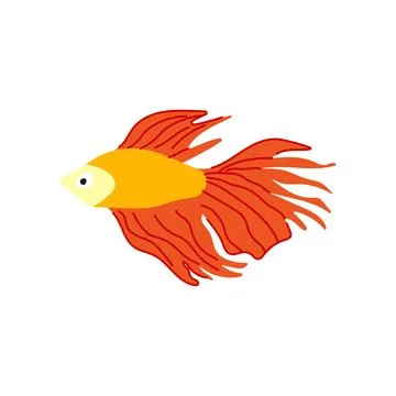 Guppy exotic fish cartoon vector illustration Stock Illustration