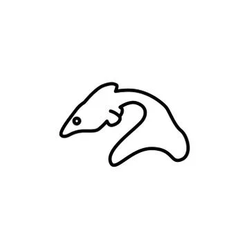 Guppy fish line vector design template illustration Stock-Illustration