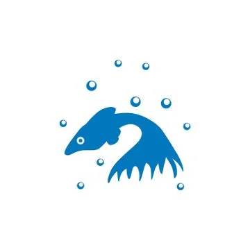 Guppy fish vector design template illustration Stock Illustration